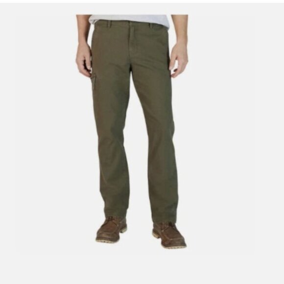 NEW Weatherproof Vintage Mens 34x29 Stretch Canvas Bonded Fleece Lined Green - Picture 1 of 11